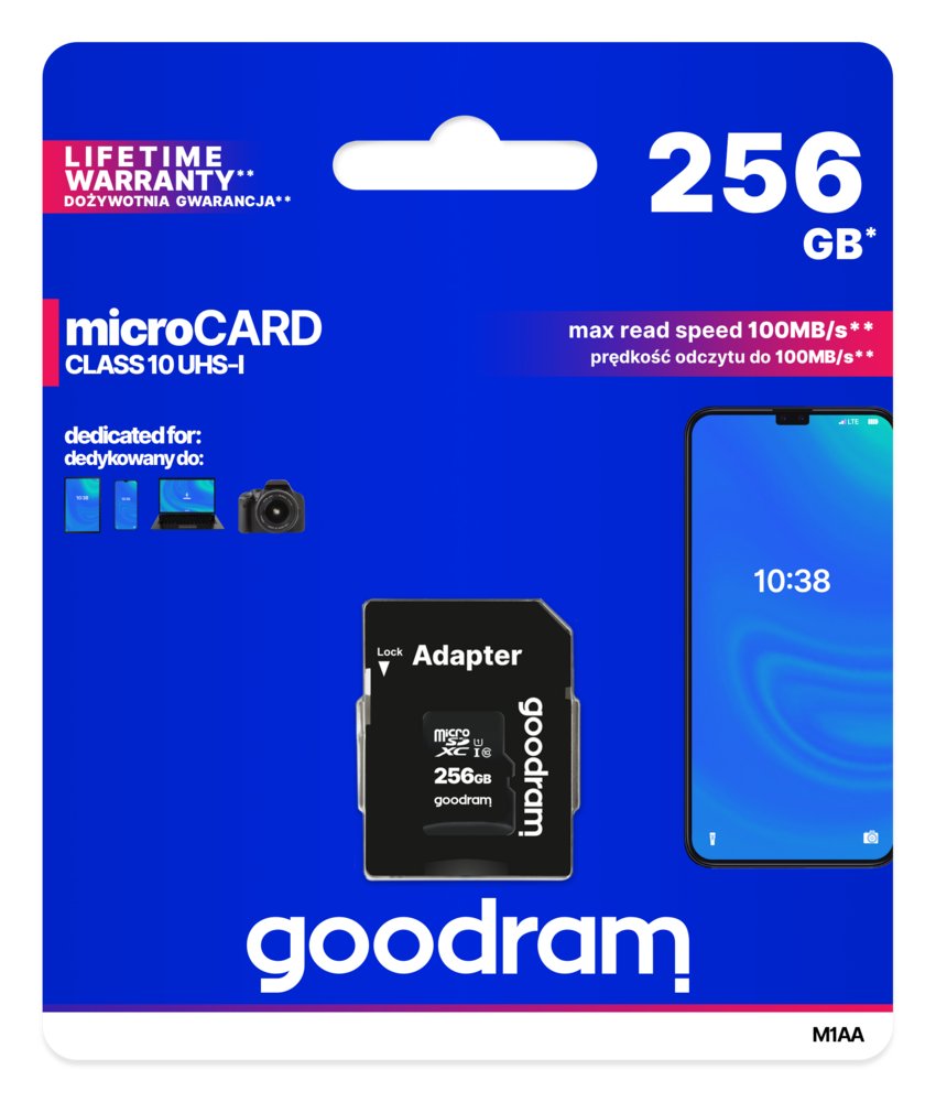 Goodram M1AA 256 GB MicroSDXC UHS-I Klasse 10 – 5