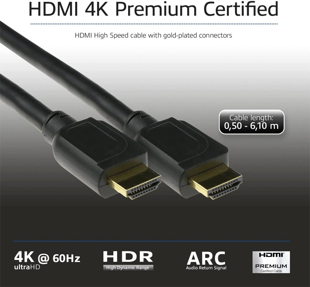 ACT AK3941 HDMI kabel 0,5 m HDMI Type A (Standaard) Zwart – 1