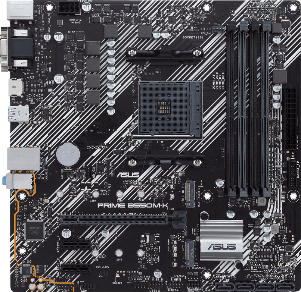 ASUS PRIME B550M-K AMD B550 Socket AM4 micro ATX – 0