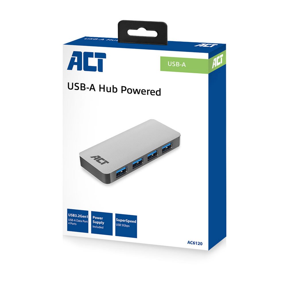 ACT AC6120 USB Hub 3.2 met 4 USB-A poorten – 5