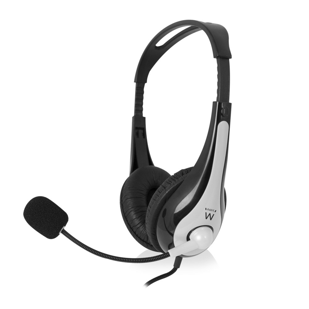 Ewent EW3565 hoofdtelefoon/headset Hoofdband USB Type-A Zwart, Wit – 0