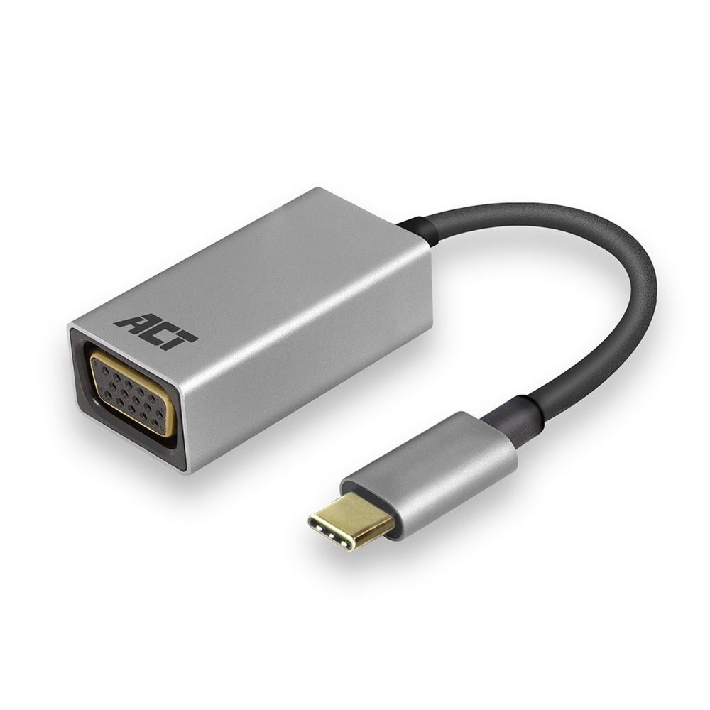 ACT AC7000 USB-C naar VGA female adapter, kabellengte 0.15m, aluminium behuizing – 0