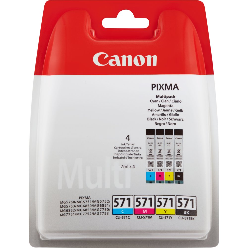 Canon 0386C005 inktcartridge 4 stuk(s) Origineel Zwart, Cyaan, Magenta, Geel – 0