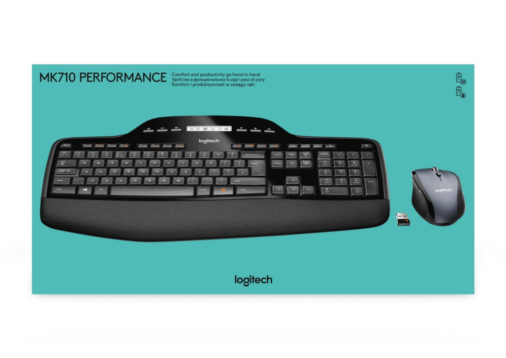 Logitech MK710 toetsenbord RF Draadloos QWERTY US International Zwart – 5