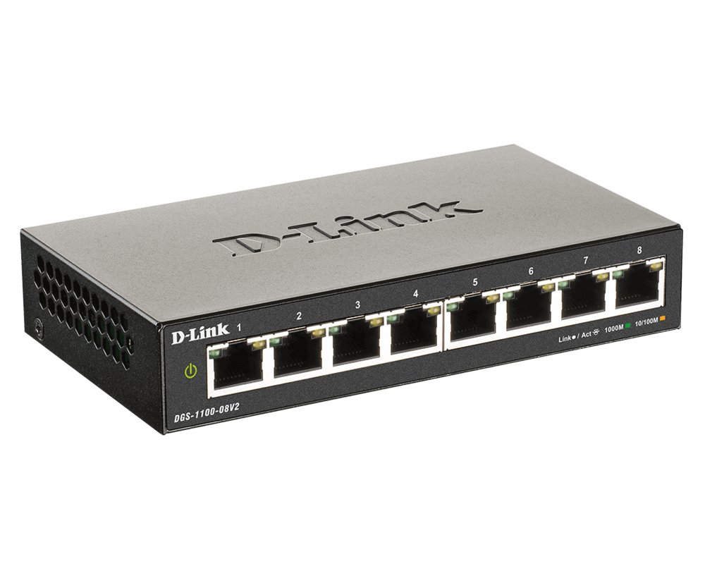 D-Link DGS-1100-08V2 netwerk-switch Managed L2 Gigabit Ethernet (10/100/1000) Zwart – 2
