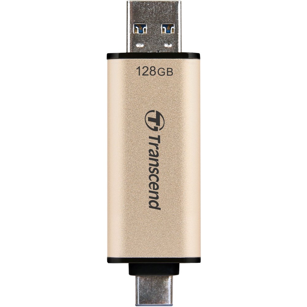 Transcend JetFlash 930C USB flash drive 128 GB USB Type-A / USB Type-C 3.2 Gen 1 (3.1 Gen 1) Goud – 0