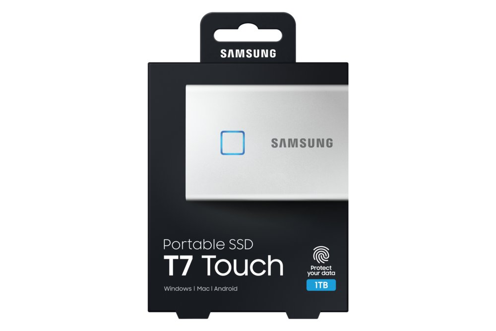 Samsung MU-PC1T0S, T7 Touch, 1000 GB, USB Type-C, 3.2 Gen 2 (3.1 Gen 2), 1050 MB/s, Wachtwoordbeveiliging, Zilver – 13