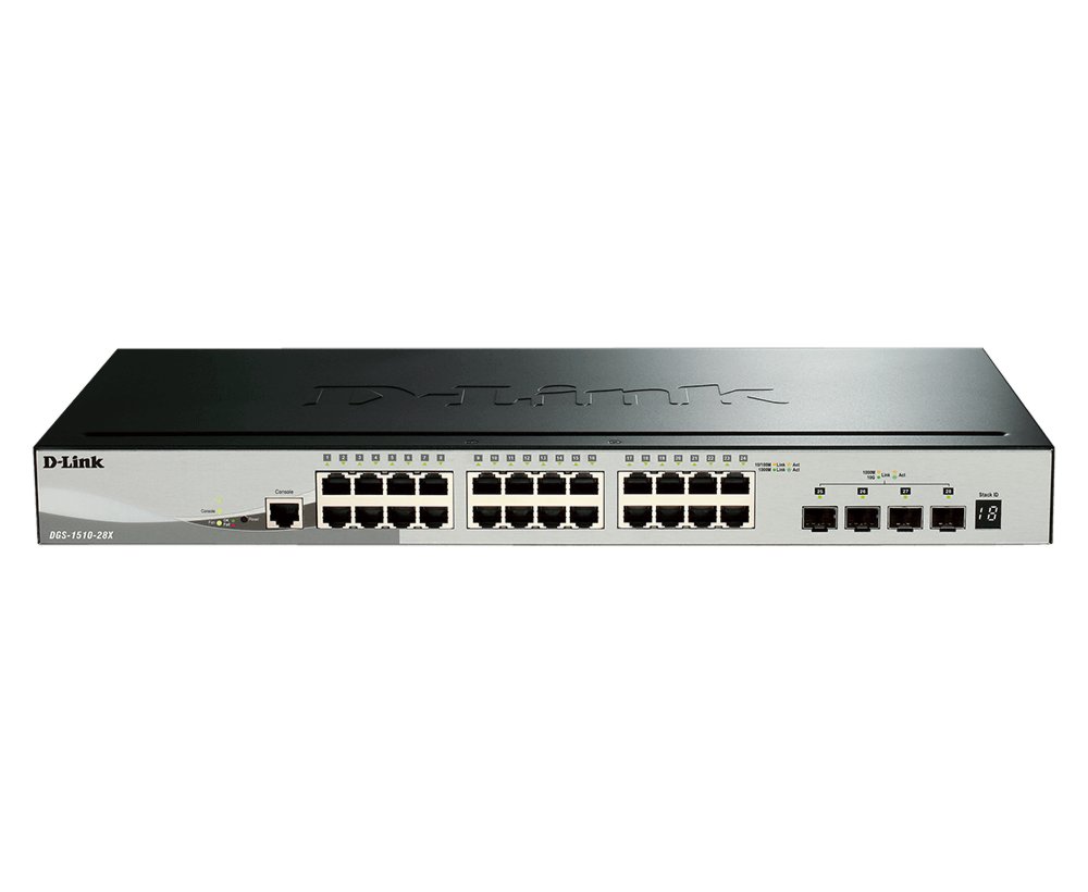 D-Link DGS-1510 Managed L3 Gigabit Ethernet (10/100/1000) Zwart – 0