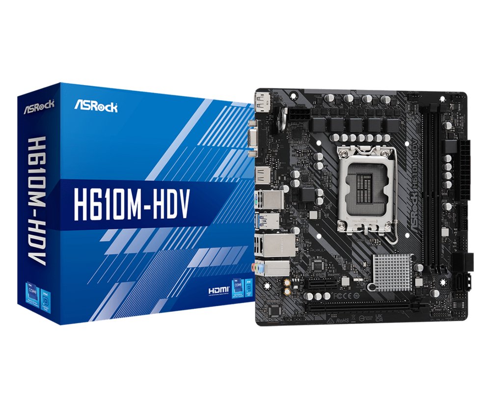 Asrock H610M-HDV Intel H610 LGA 1700 micro ATX – 1