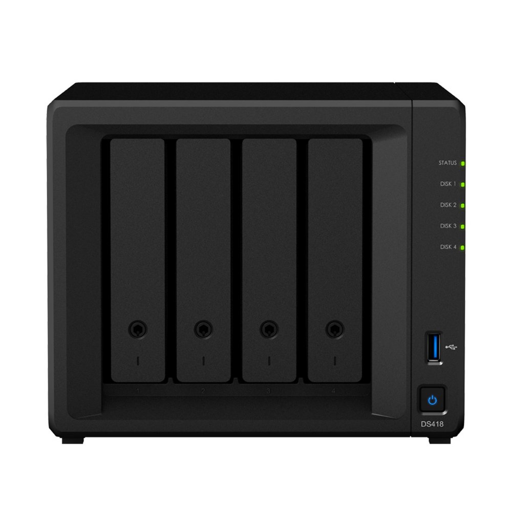 Synology DiskStation DS418 data-opslag-server NAS Mini Tower Ethernet LAN Zwart RTD1296 – 0