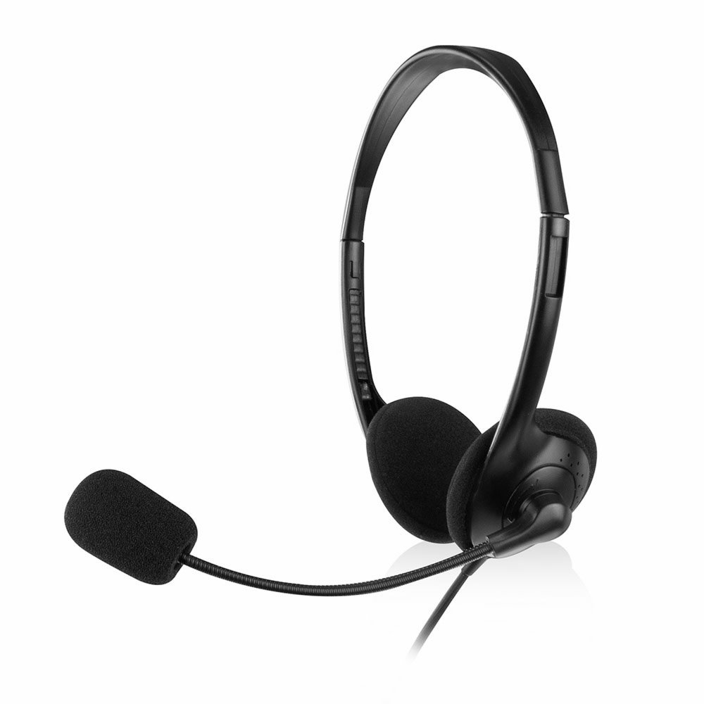 Ewent EW3563 hoofdtelefoon/headset Hoofdband 3,5mm-connector Zwart – 0