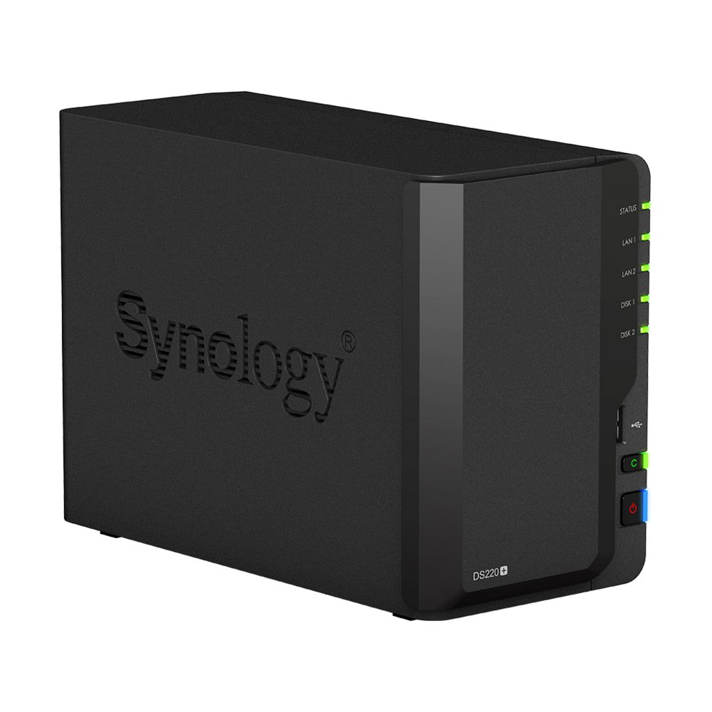 Synology DiskStation DS220+ data-opslag-server NAS Compact Ethernet LAN Zwart J4025 – 6