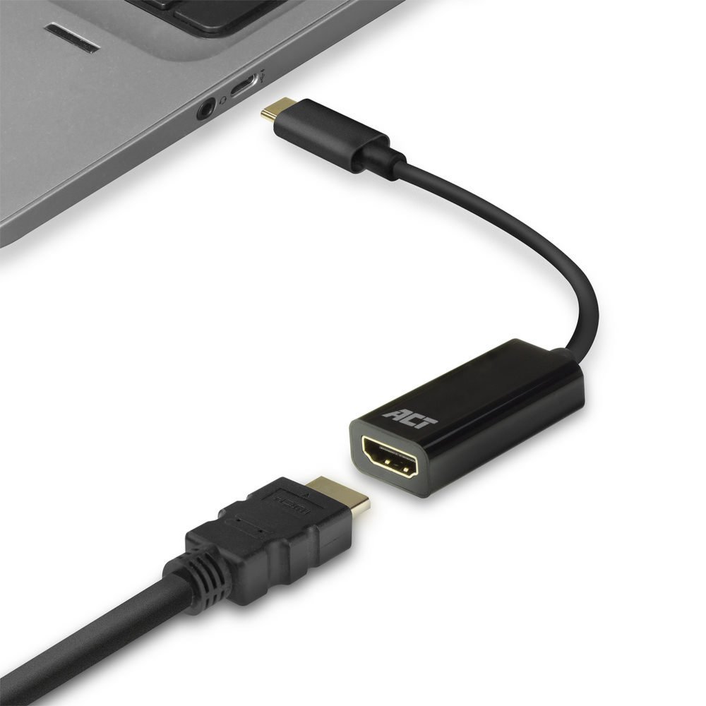 ACT AC7305 video kabel adapter 0,15 m USB Type-C HDMI Type A (Standaard) Zwart – 0