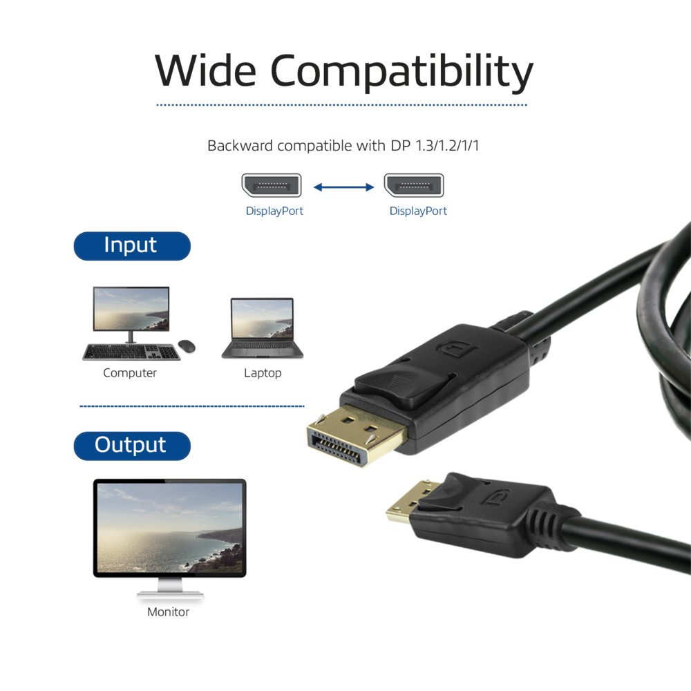 ACT AK4071 DisplayPort kabel 1 m Zwart – 2