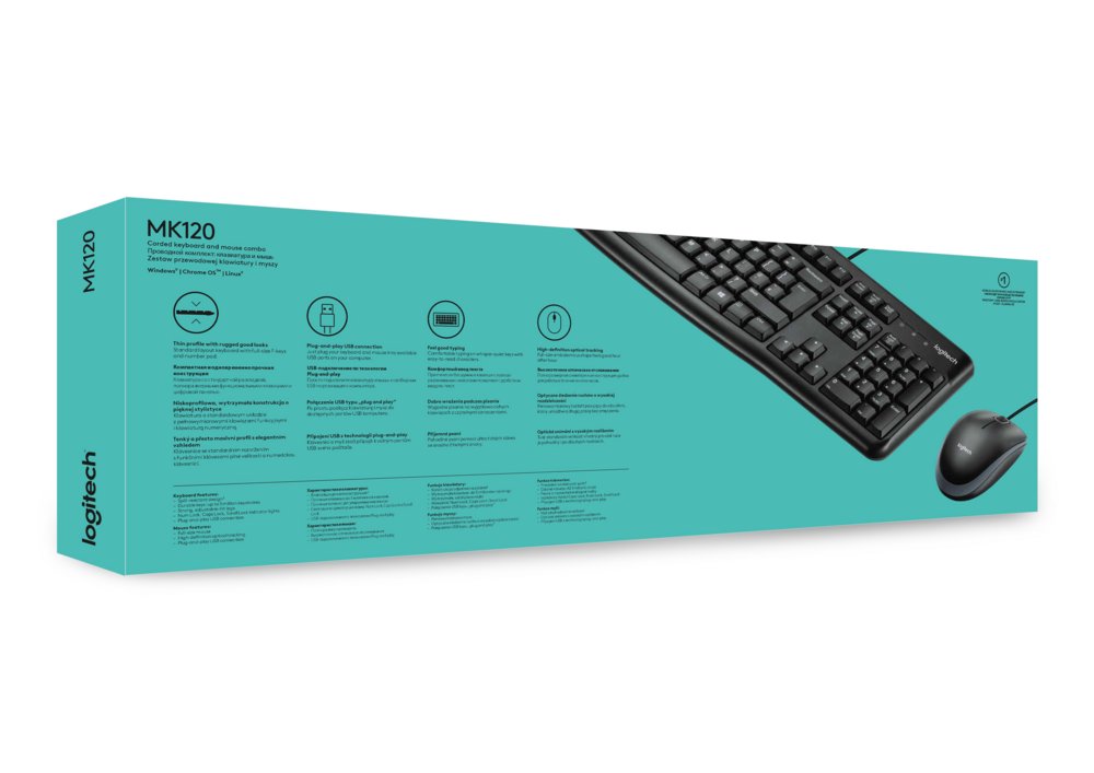 Logitech Desktop MK120 toetsenbord USB QWERTY US International Zwart – 10