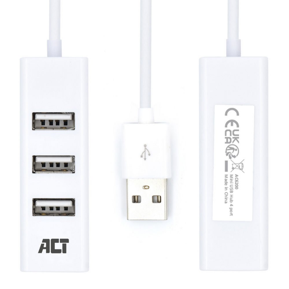 ACT AC6200 interface hub USB 2.0 480 Mbit/s Wit – 5