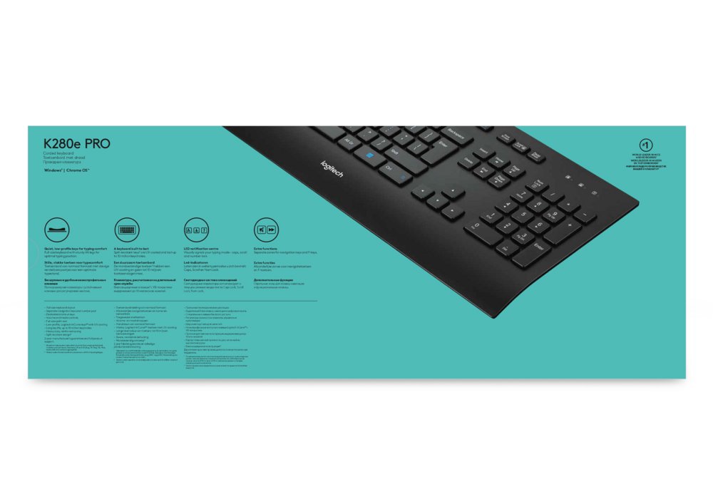 Logitech K280e toetsenbord USB QWERTY US International Zwart – 9