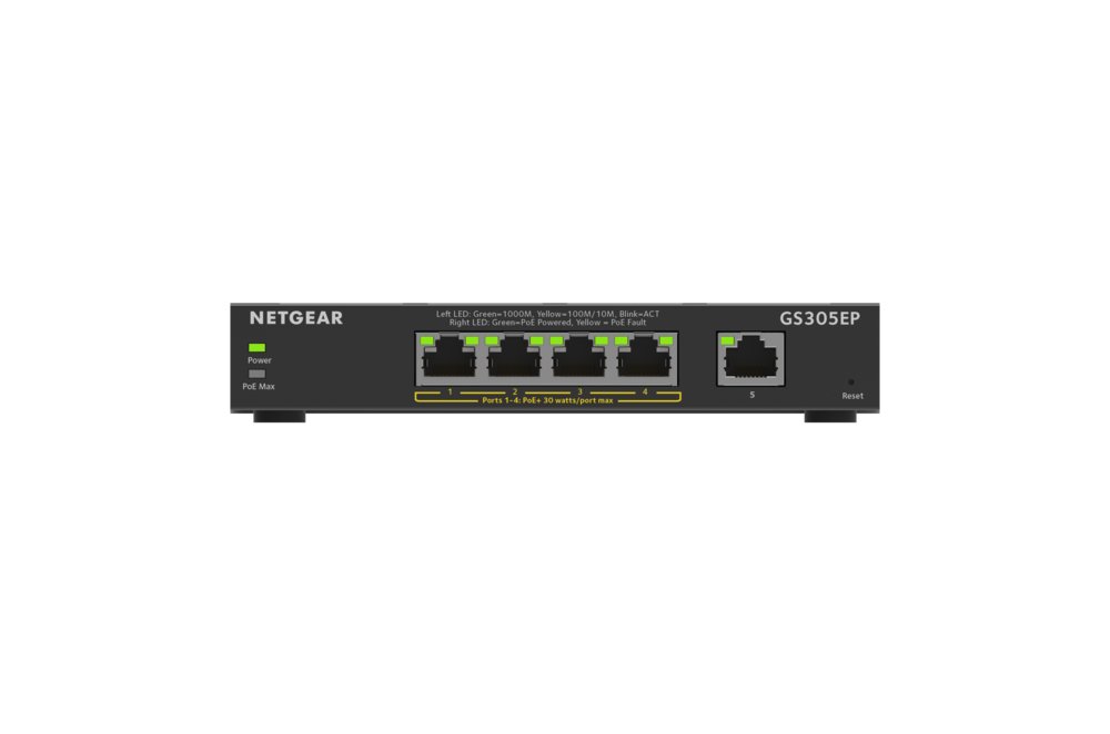 Netgear GS305EP Managed L2/L3 Gigabit Ethernet (10/100/1000) Power over Ethernet (PoE) Zwart – 2