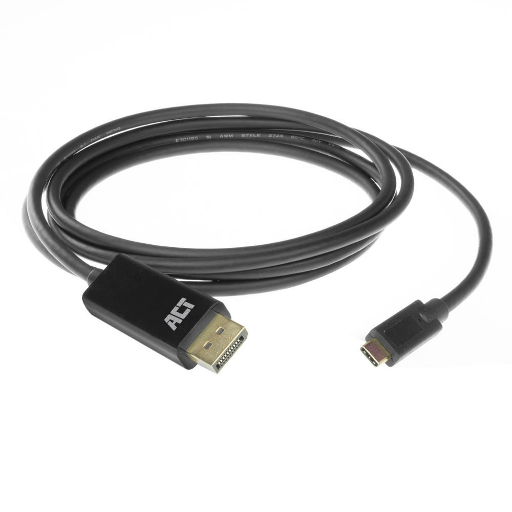 ACT AC7325 video kabel adapter 2 m USB Type-C DisplayPort Zwart – 2