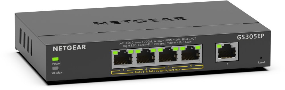 Netgear GS305EP Managed L2/L3 Gigabit Ethernet (10/100/1000) Power over Ethernet (PoE) Zwart – 0