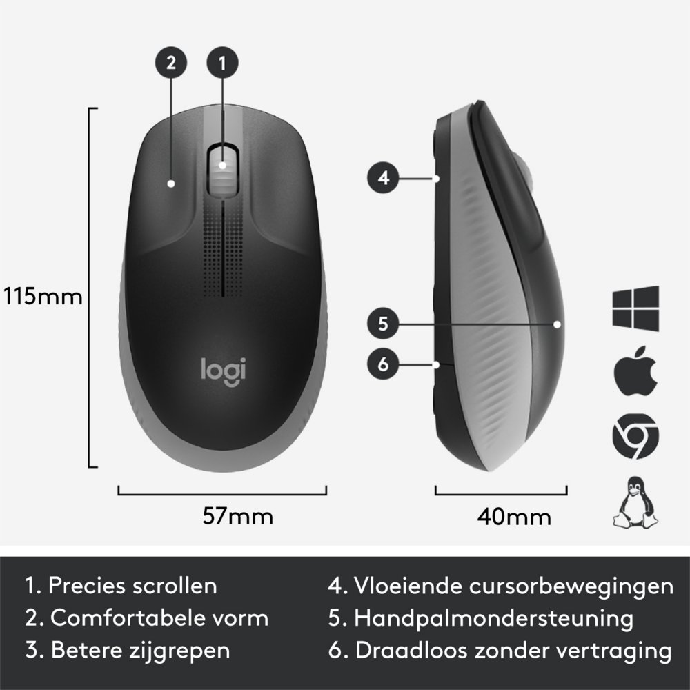Logitech M190 Full-Size Wireless Mouse – 7
