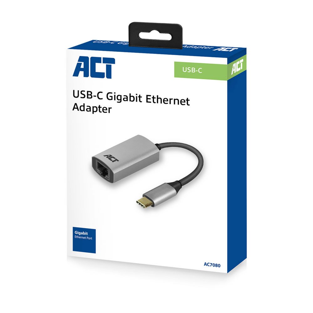 ACT AC7080 USB-C naar gigabit ethernet adapter – 2