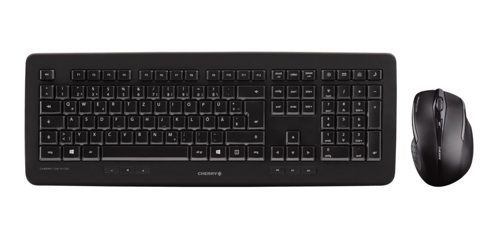 CHERRY DW 5100 toetsenbord RF Draadloos Amerikaans Engels Zwart – 0