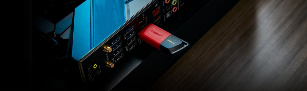 Kingston Technology DataTraveler Exodia M USB flash drive 128 GB USB Type-A 3.2 Gen 1 (3.1 Gen 1) Zwart, Rood – 3