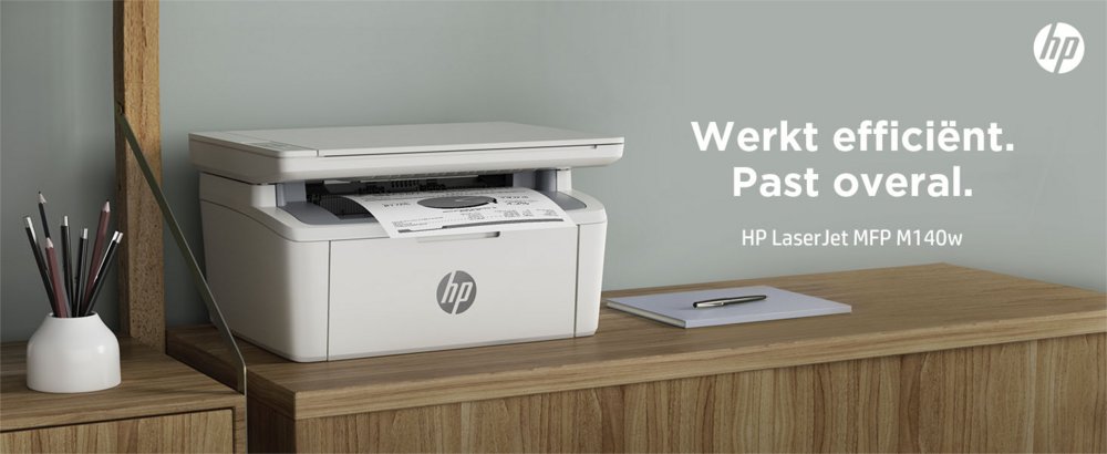 HP LaserJet MFP M140w printer, Zwart-wit, Printer voor Kleine kantoren, Printen, kopiëren, scannen, Scannen naar e-mail; Scannen naar pdf; Compact formaat – 7