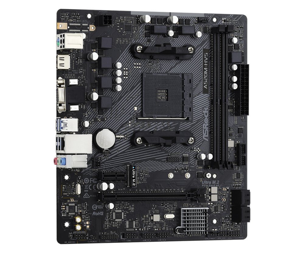 Asrock A520M-HVS AMD A520 Socket AM4 micro ATX – 3