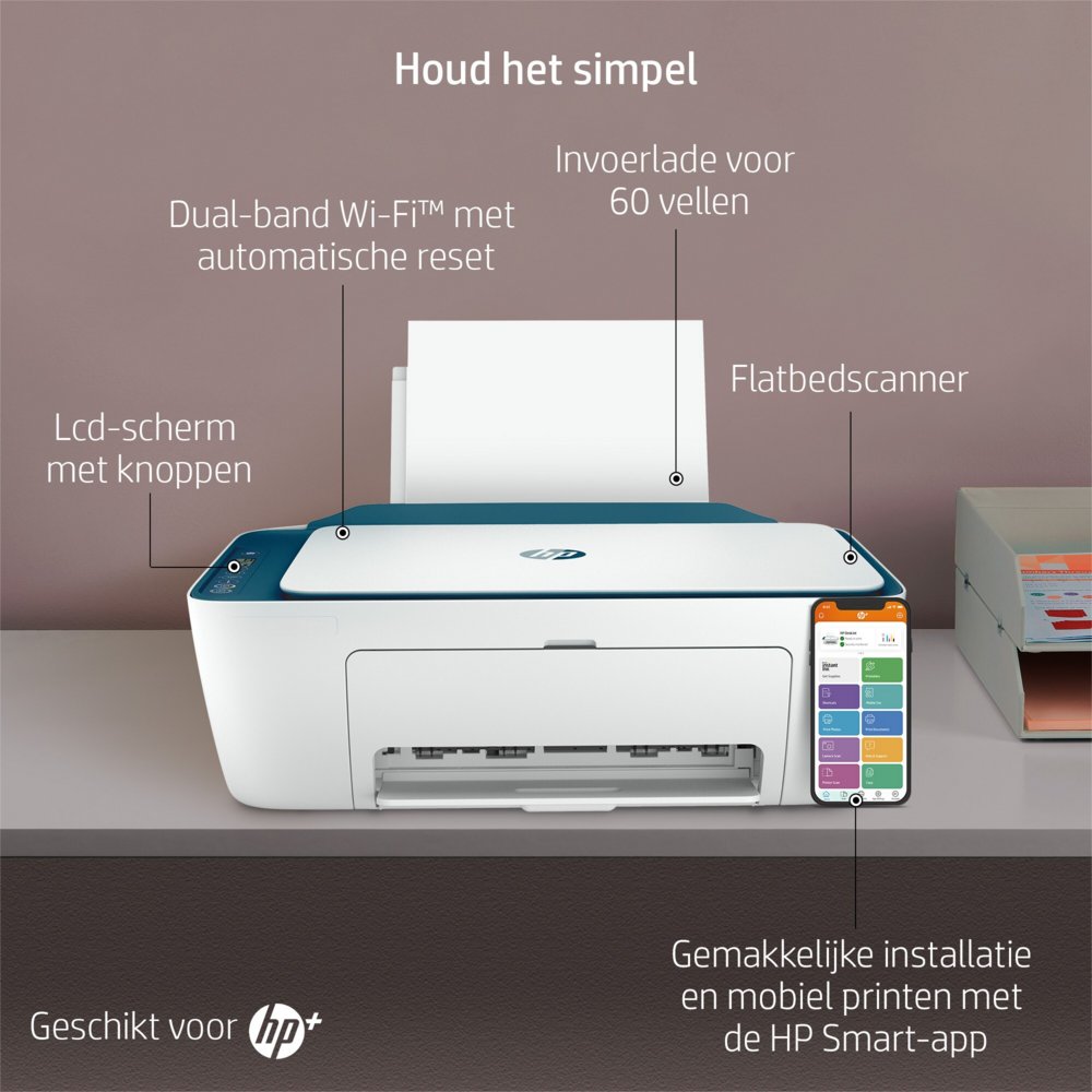 HP HP Deskjet 2721e All-in-One printer, Kleur, Printer voor Home, Printen, kopiëren, scannen, Draadloos; HP+; Geschikt voor HP Instant Ink; Printen vanaf een telefoon of tablet – 11