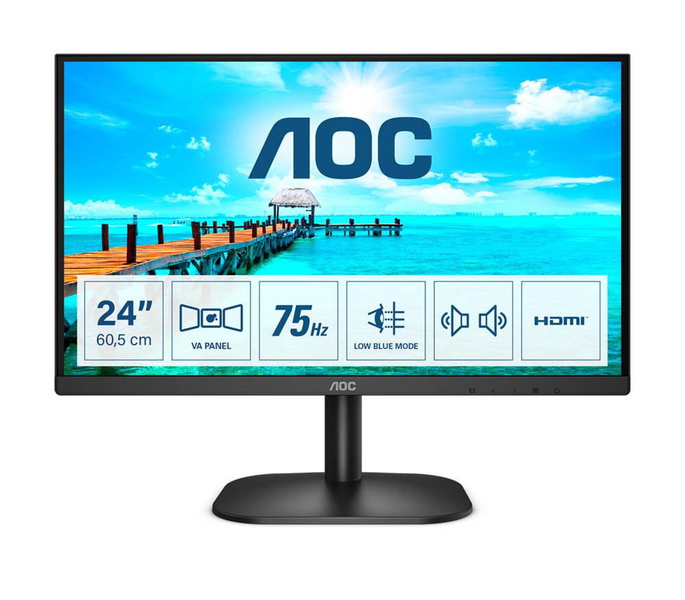 AOC B2 24B2XDAM LED display 60,5 cm (23.8″) 1920 x 1080 Pixels Full HD Zwart – 0