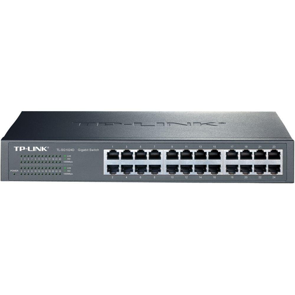 TP-LINK TL-SG1024D Unmanaged Gigabit Ethernet (10/100/1000) Grijs – 0