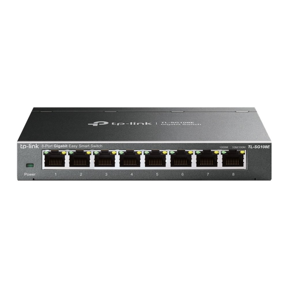 TP-Link TL-SG108E Managed L2 Gigabit Ethernet (10/100/1000) Zwart – 1
