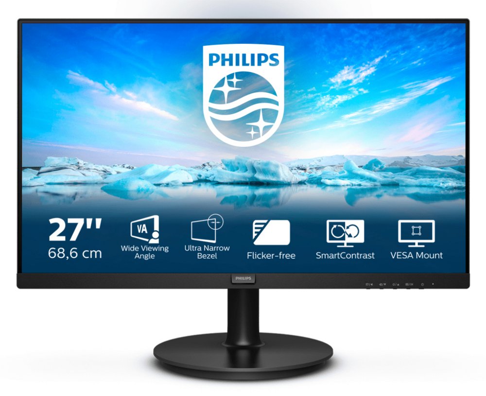 Philips V Line 271V8LA/00 LED display 68,6 cm (27″) 1920 x 1080 Pixels Full HD Zwart – 0