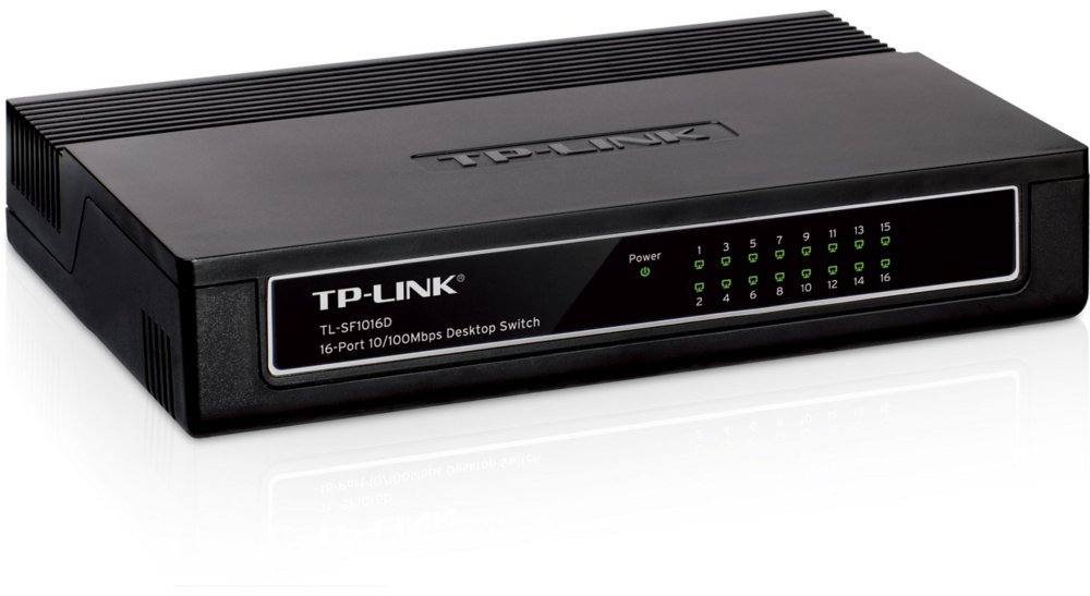 TP-LINK TL-SF1016D Unmanaged Fast Ethernet (10/100) Wit – 0