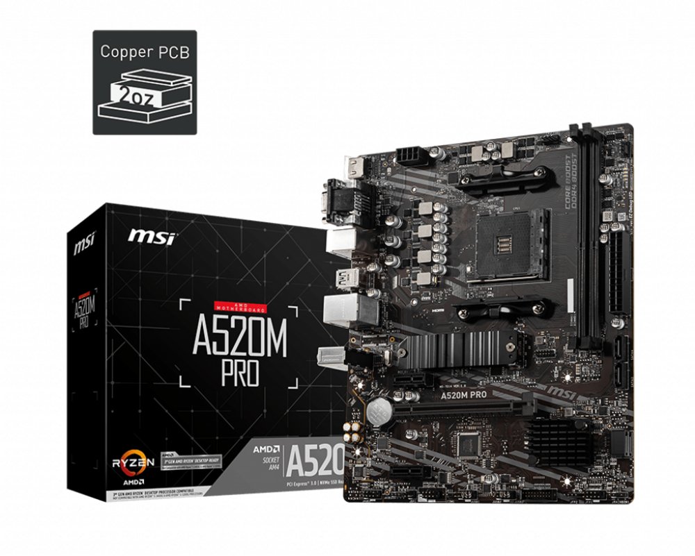 MSI A520M PRO moederbord AMD A520 Socket AM4 micro ATX – 4