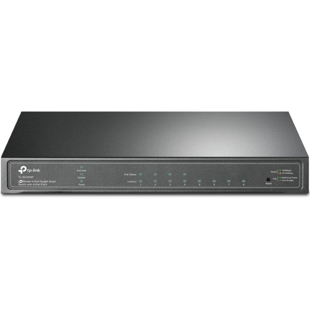 TP-LINK TL-SG2008P netwerk-switch Managed Gigabit Ethernet (10/100/1000) Power over Ethernet (PoE) Zwart – 0