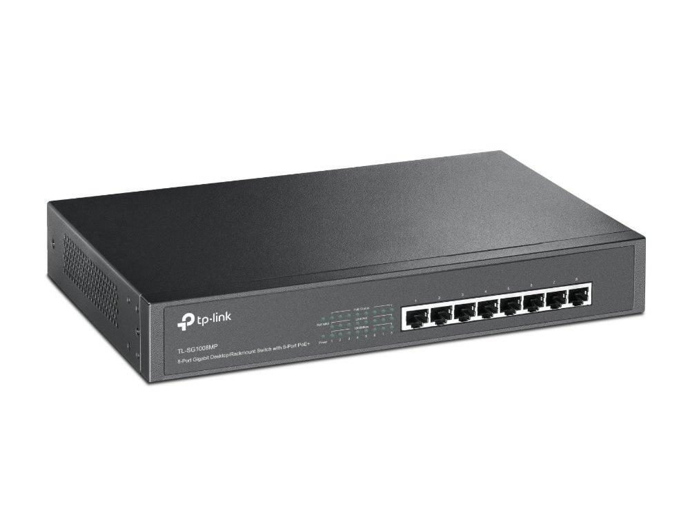 TP-LINK TL-SG1008MP Unmanaged Gigabit Ethernet (10/100/1000) Power over Ethernet (PoE) Zwart – 1