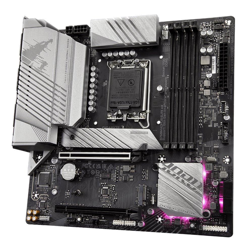 Gigabyte B760M AORUS ELITE AX moederbord Intel B760 LGA 1700 micro ATX – 0