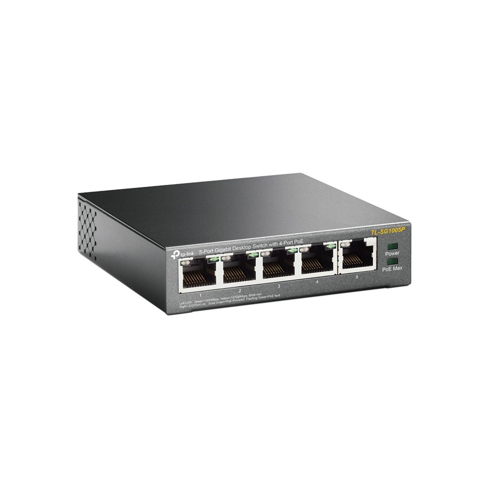 TP-LINK TL-SG1005P Unmanaged Gigabit Ethernet (10/100/1000) Power over Ethernet (PoE) Zwart – 1