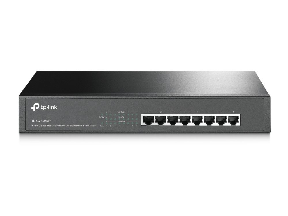 TP-LINK TL-SG1008MP Unmanaged Gigabit Ethernet (10/100/1000) Power over Ethernet (PoE) Zwart – 0