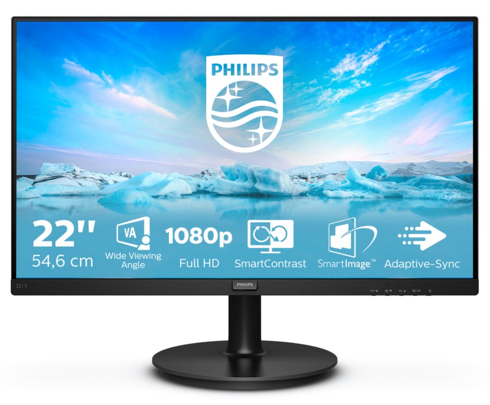 Philips V Line 221V8A/00 LED display 54,6 cm (21.5″) 1920 x 1080 Pixels Full HD Zwart RENEWED – 1