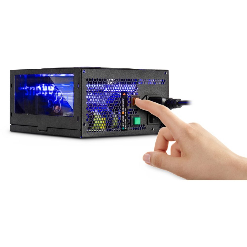Inter-Tech Argus RGB-600W II power supply unit 20+4 pin ATX ATX Zwart – 1