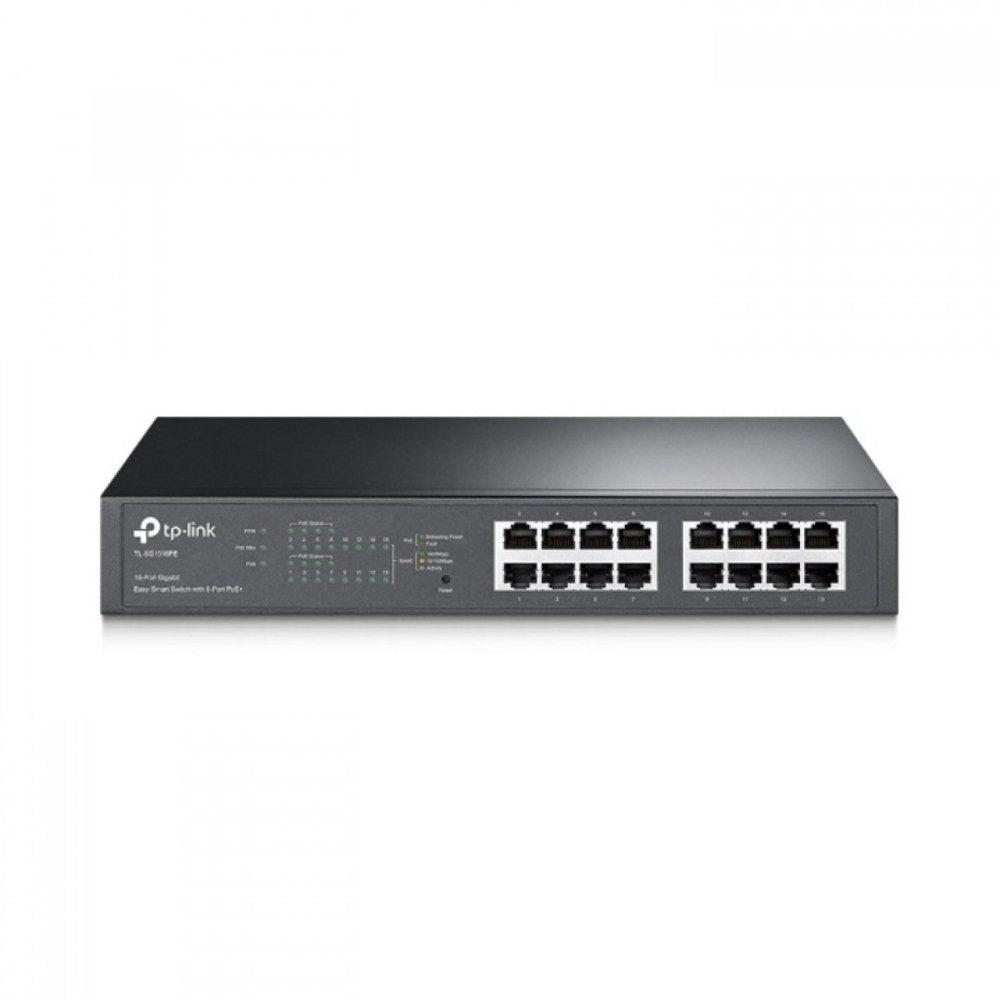 TP-LINK TL-SG1016PE Managed Gigabit Ethernet (10/100/1000) Power over Ethernet (PoE) Zwart – 0