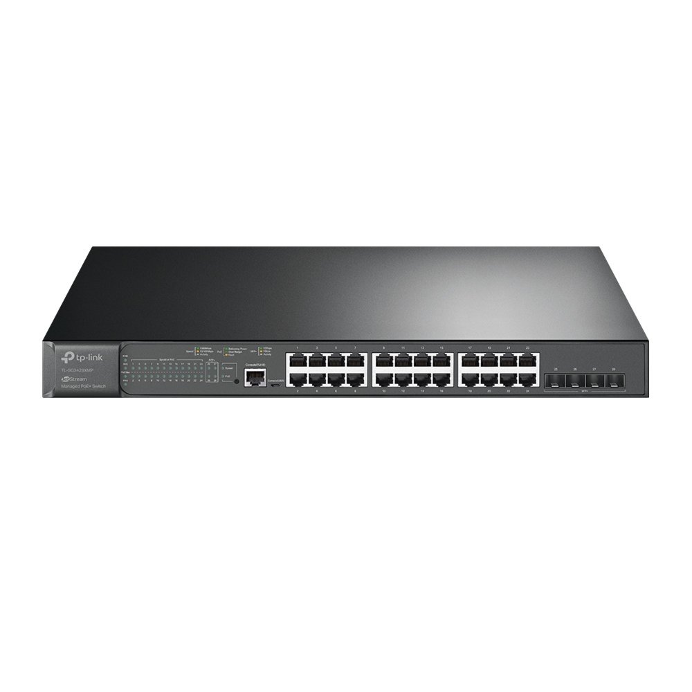 TP-Link TL-SG3428XMP netwerk-switch Managed L2+ Gigabit Ethernet (10/100/1000) Power over Ethernet (PoE) Zwart – 0