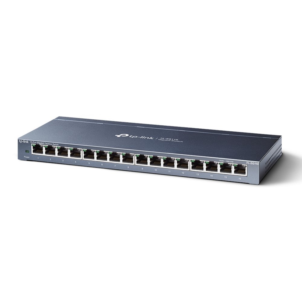 TP-Link TL-SG116 Unmanaged L2 Gigabit Ethernet (10/100/1000) Zwart – 1