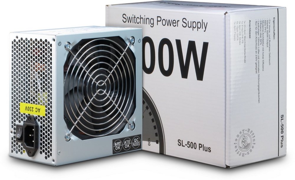 Inter-Tech SL-500 Plus power supply unit 500 W 20+4 pin ATX ATX Zilver – 3