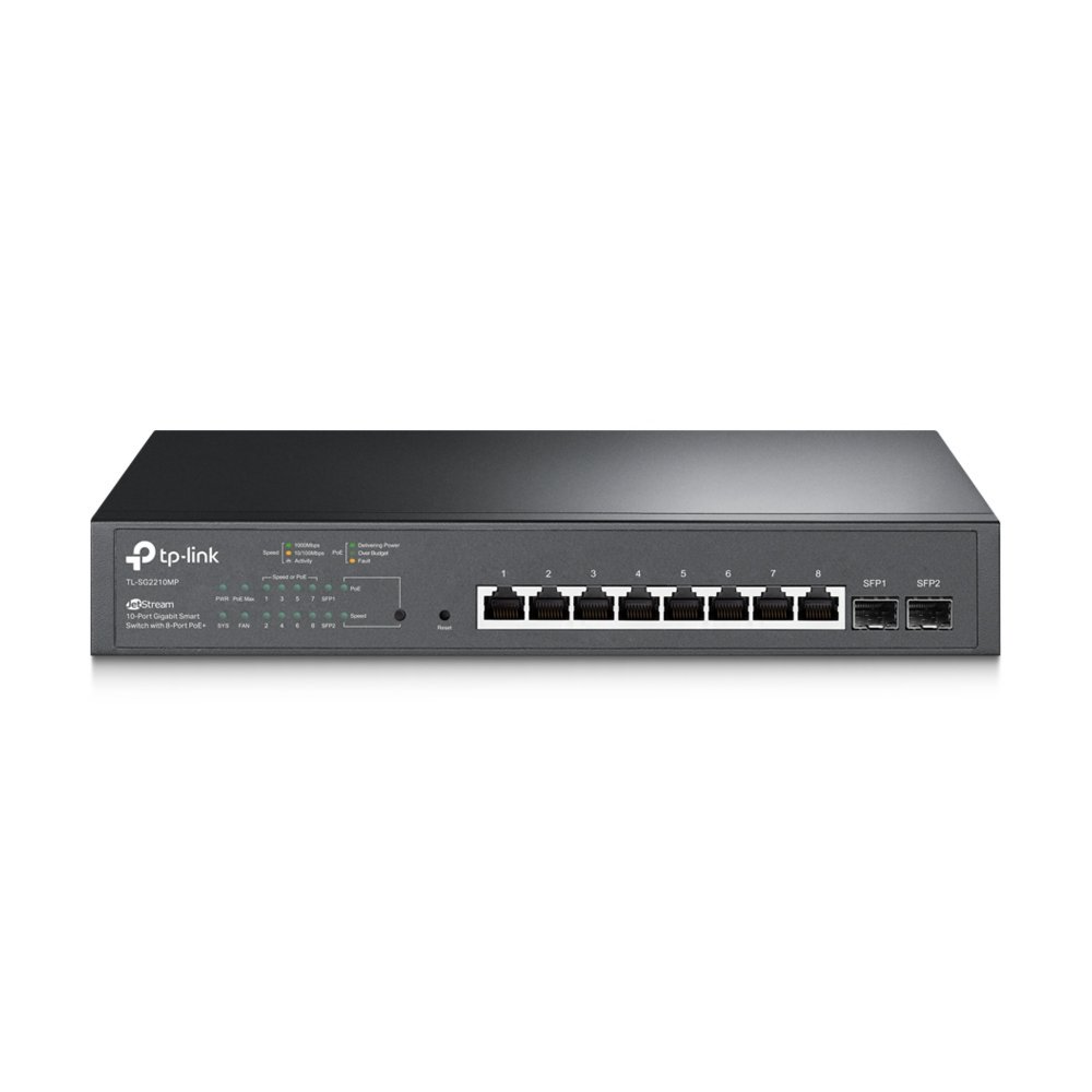 TP-LINK TL-SG2210MP netwerk-switch Gigabit Ethernet (10/100/1000) Power over Ethernet (PoE) Zwart – 0