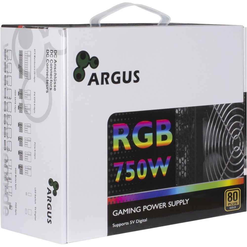 Inter-Tech Argus RGB-750W CM II power supply unit 20+4 pin ATX ATX Zwart – 2